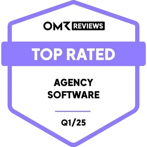 ConAktiv hat die Auszeichnung: TOP RATED Agency Software erhalten! Logo OMR